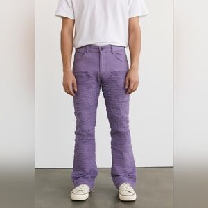 R3bêl Men's Fuel Your Passion Stacked Fit Lavender Jeans Size 40 NWT